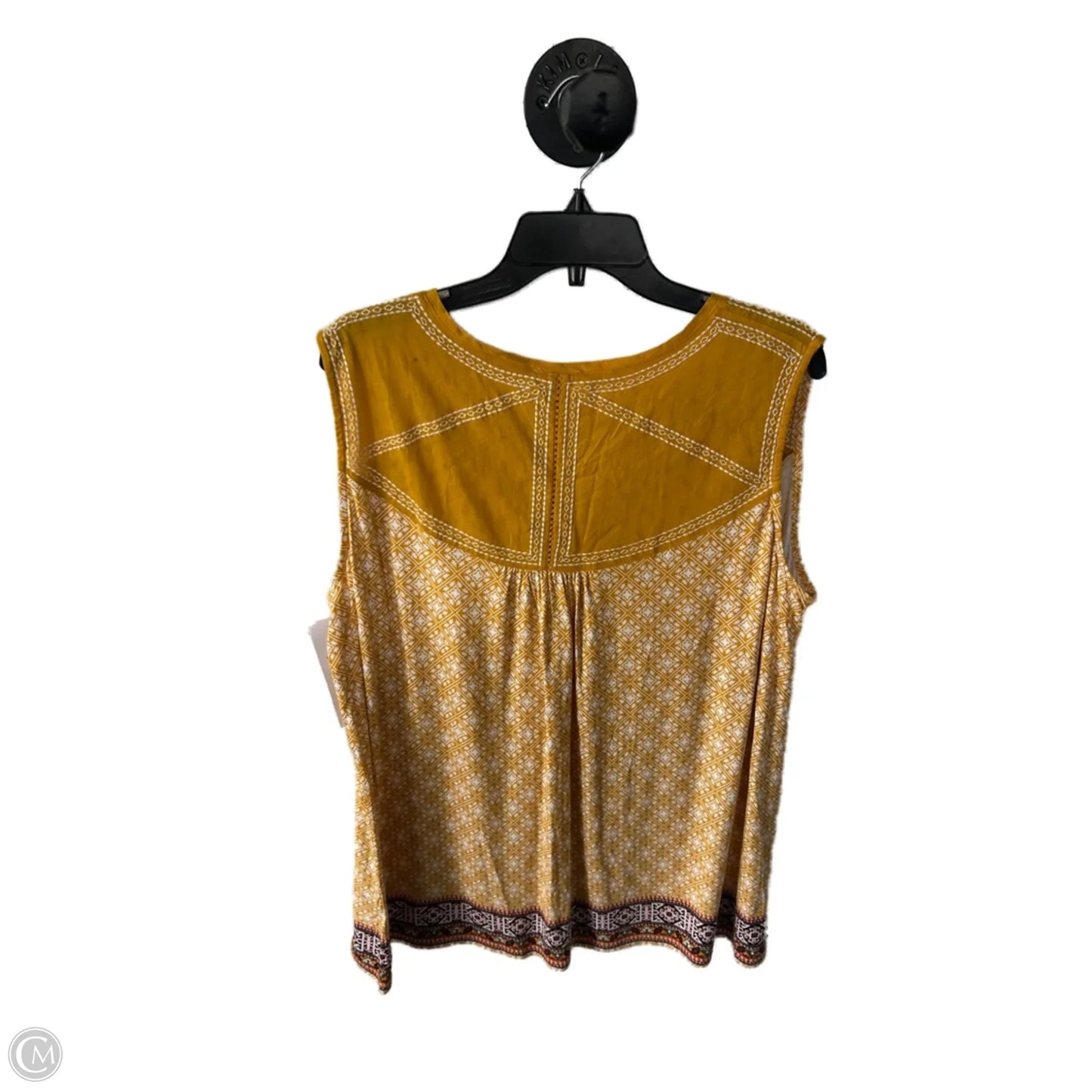 Top Sleeveless By Eliane Rose In Yellow, Size: 2x