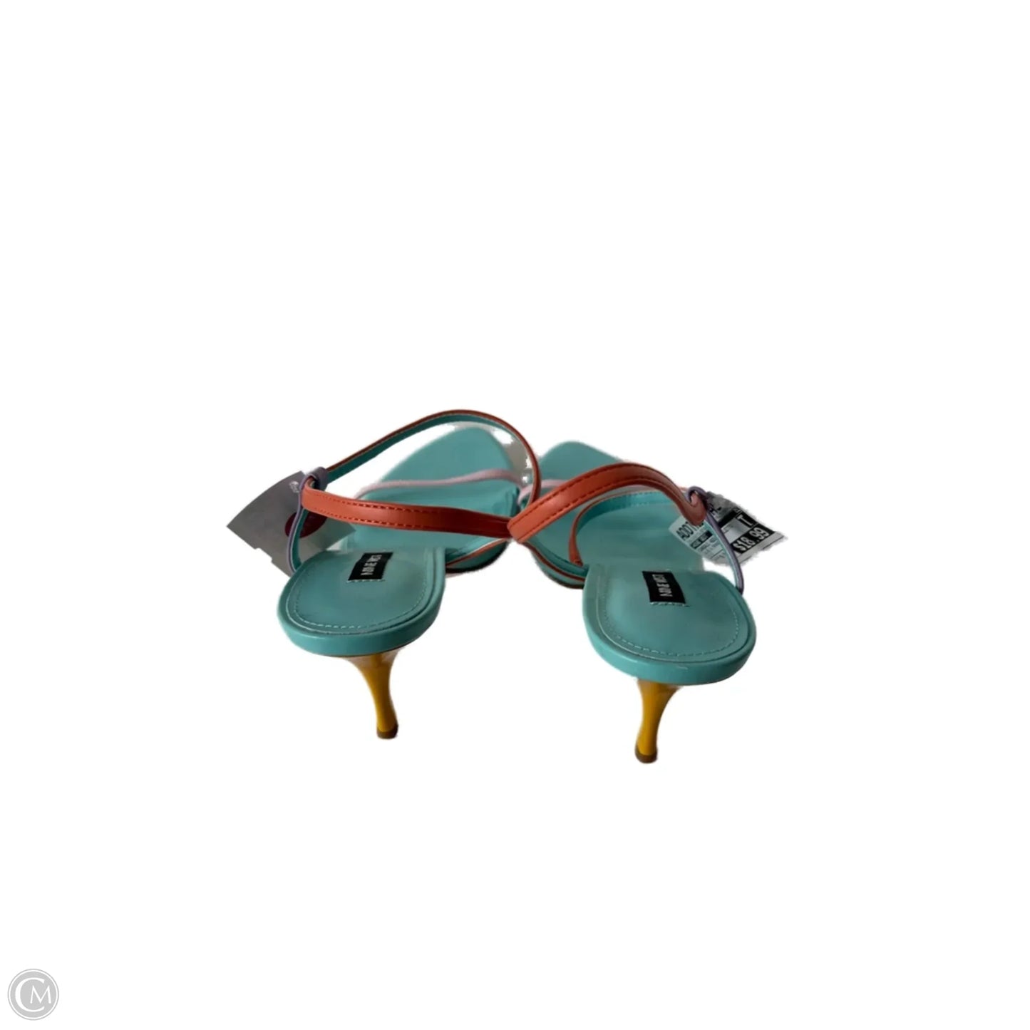 Sandals Heels Stiletto By Nine West In Blue & Orange, Size: 9.5