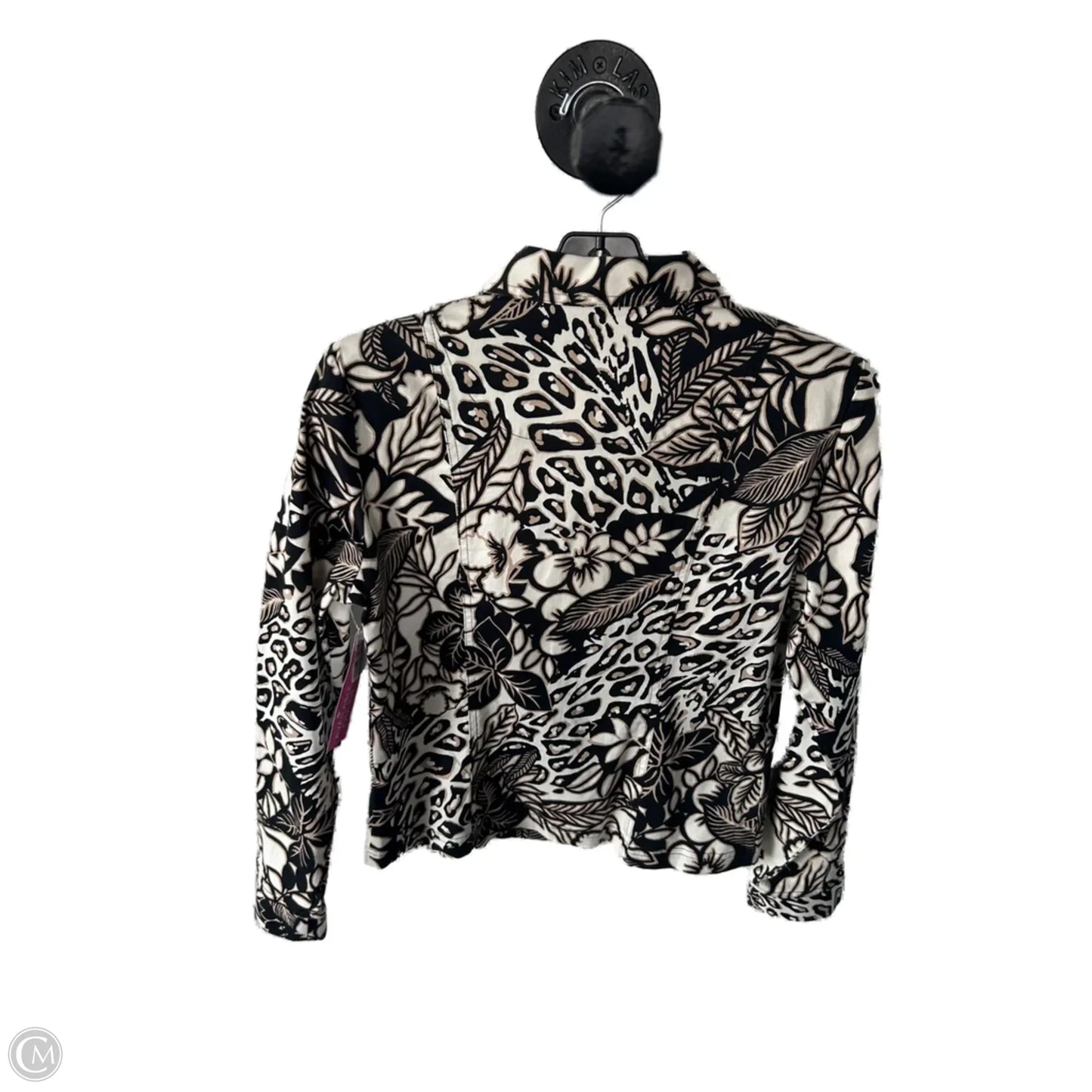 Jacket Denim By Cynthia Rowley In Black & Cream, Size: S