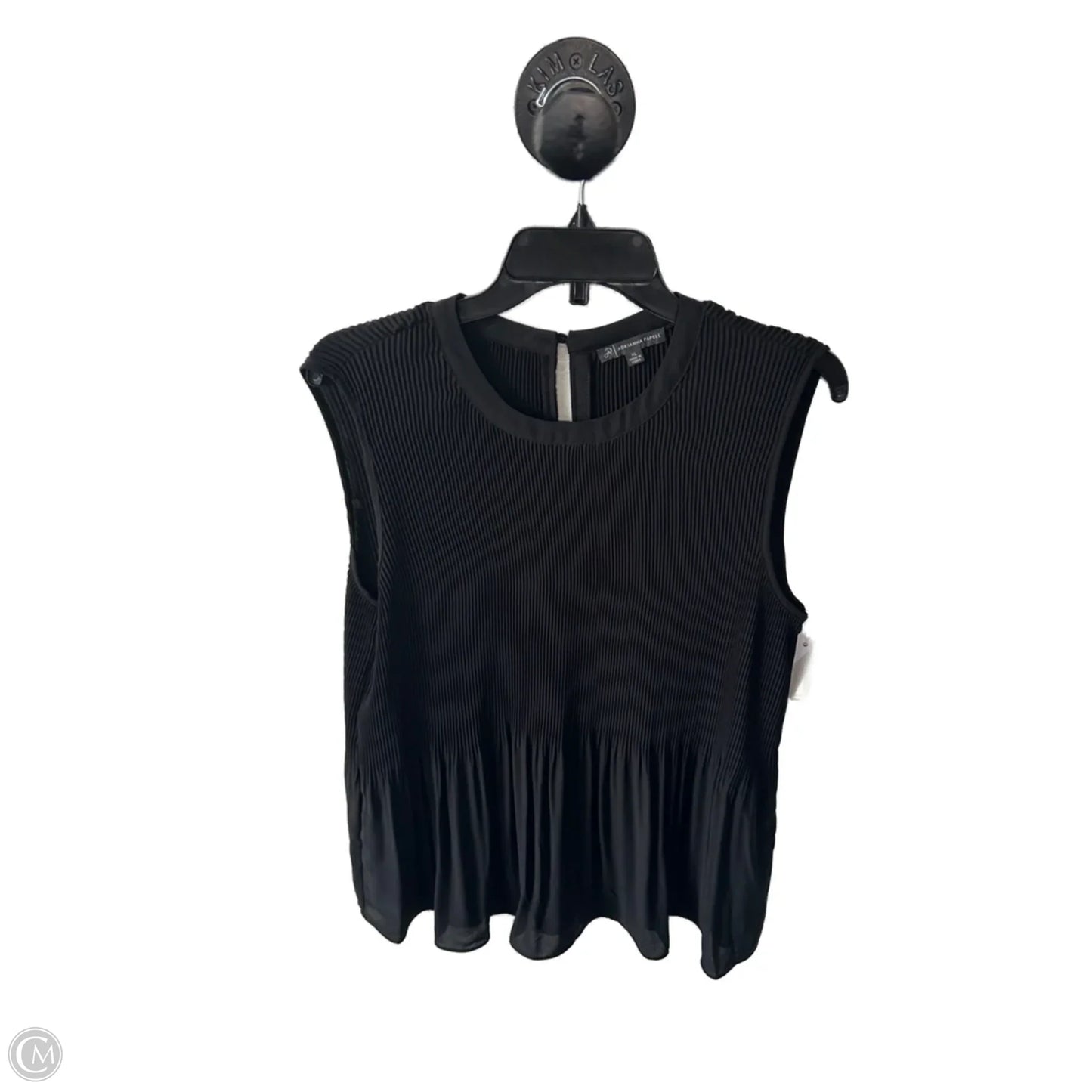 Top Sleeveless By Adrianna Papell In Black, Size: Xl