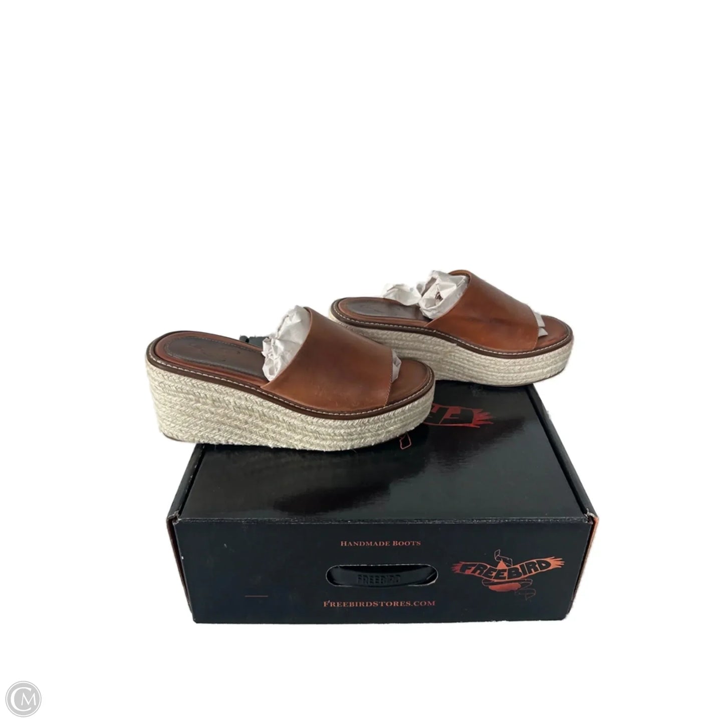 Sandals Heels Wedge By Freebird In Brown, Size: 9