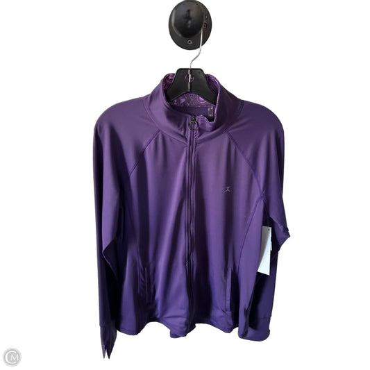 Athletic Jacket By Danskin In Purple, Size: Xl