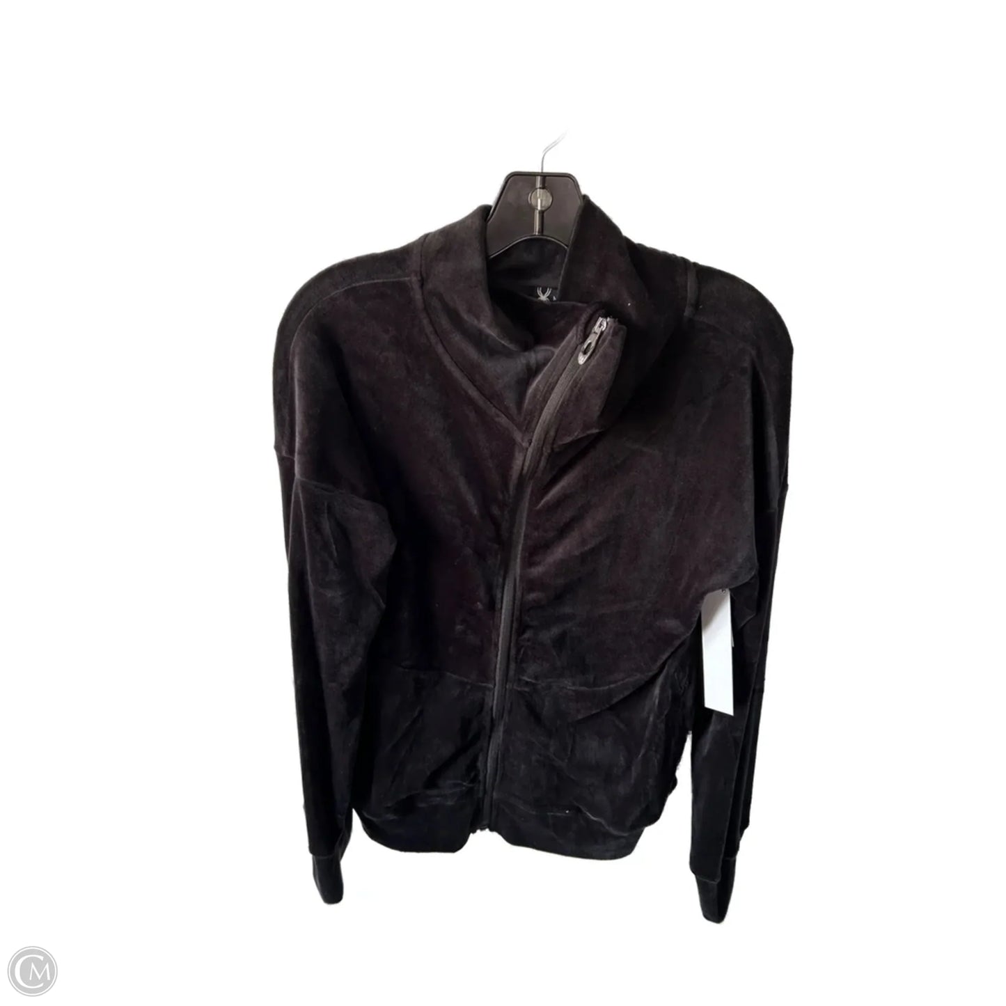 Athletic Jacket By Spyder In Black & Blue, Size: M