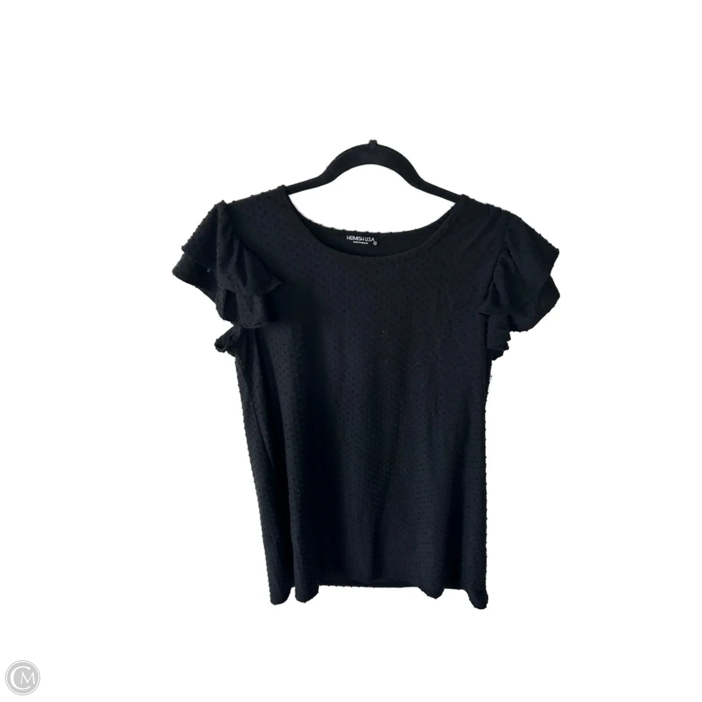 Top Short Sleeve By Heimish Usa In Black, Size: S