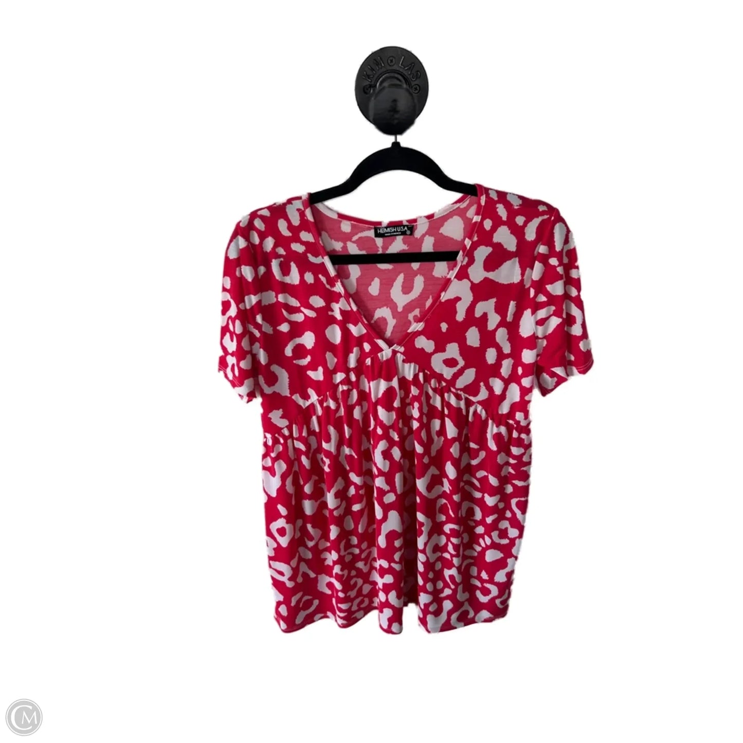 Top Short Sleeve By Heimish Usa In Red & White, Size: S