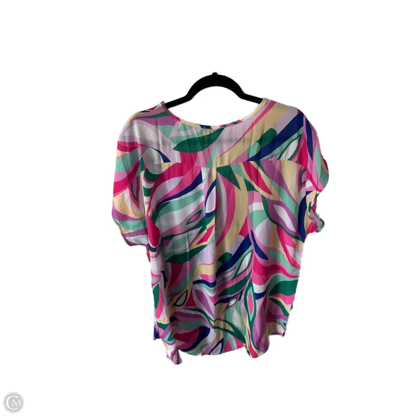 Top Short Sleeve By Heimish Usa In Pink & White, Size: M