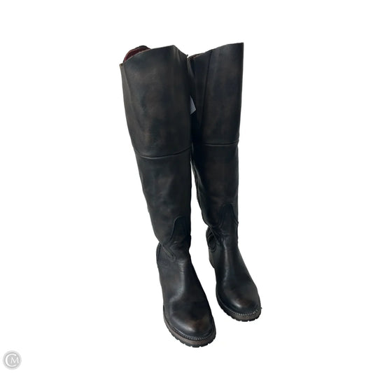 Boots Knee Heels By Freebird In Brown, Size: 7