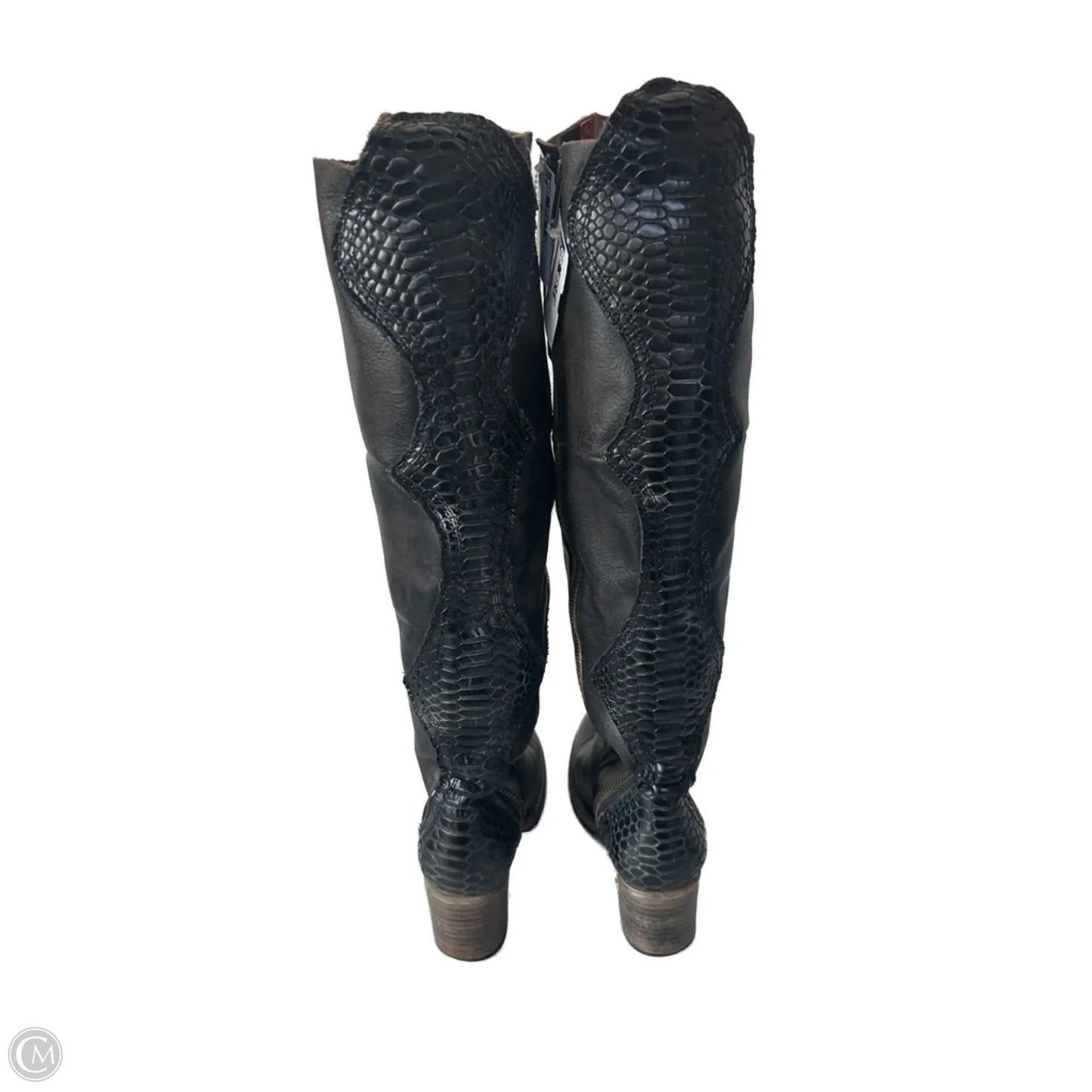 Boots Knee Heels By Freebird In Brown, Size: 7