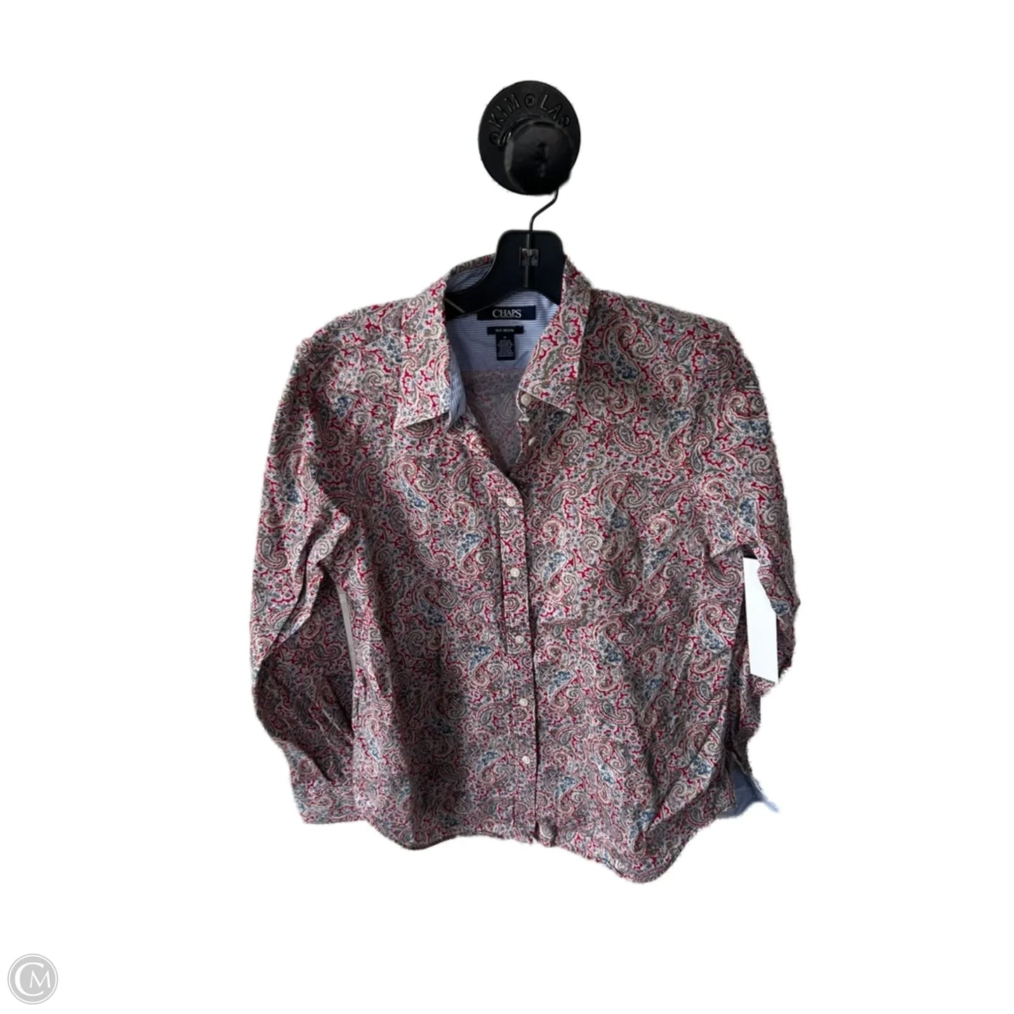 Top Long Sleeve By Chaps In Paisley Print, Size: M