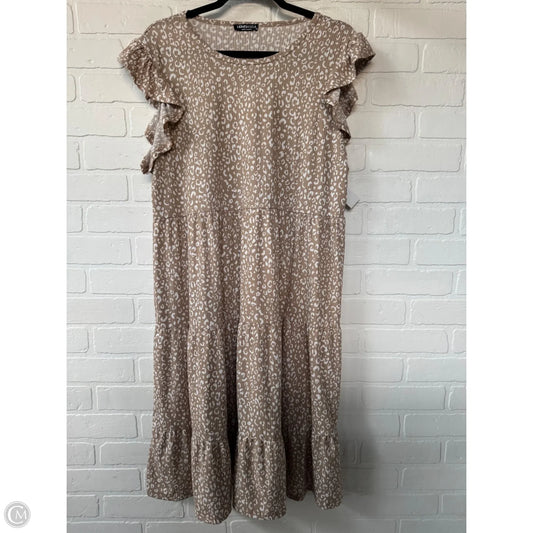 Dress Casual Midi By Heimish Usa In Tan & White, Size: 2x