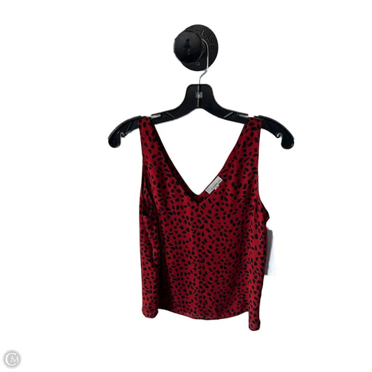 Top Sleeveless By Allison Joy In Black & Red, Size: Xs