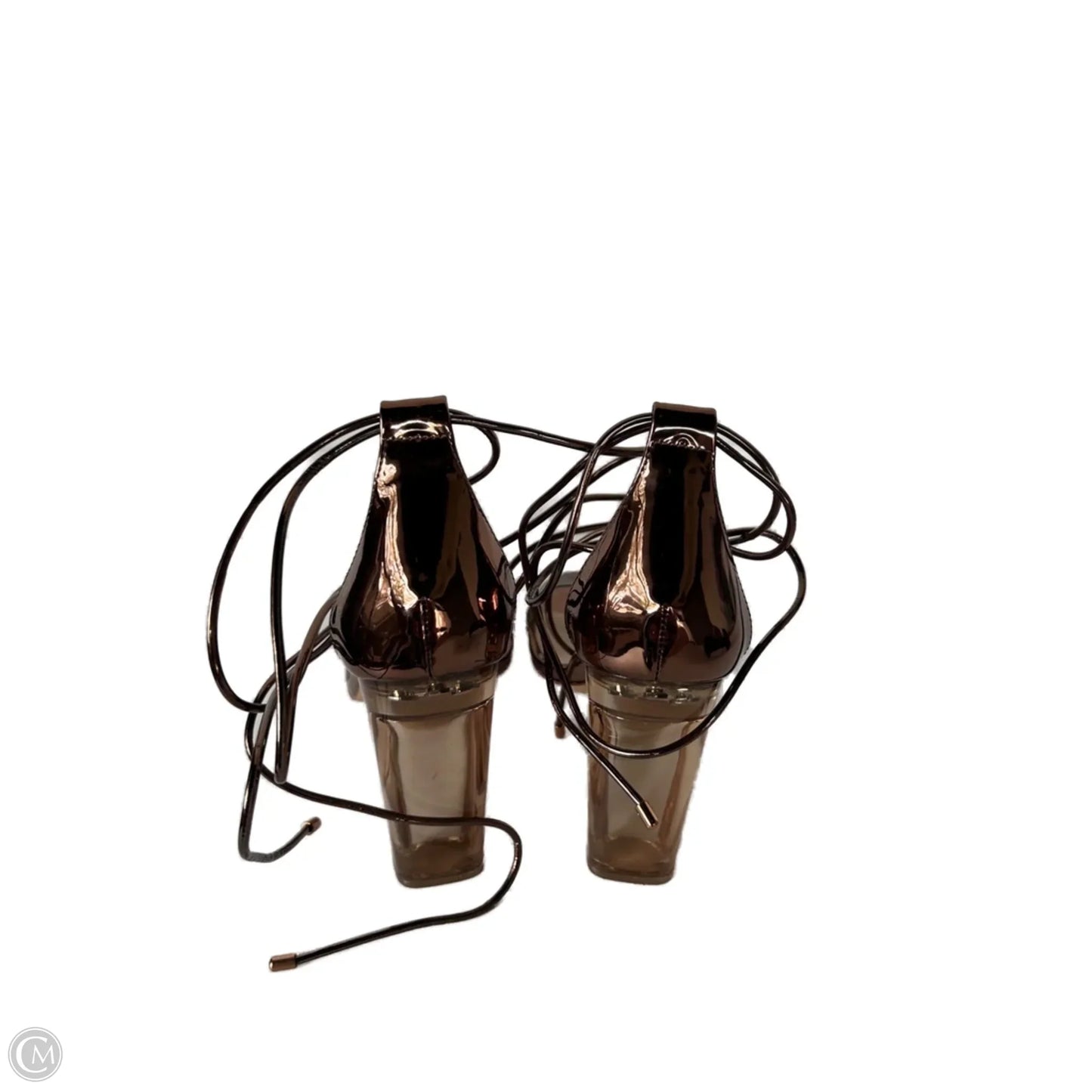 Sandals Heels Block By Aldo In Copper, Size: 8.5