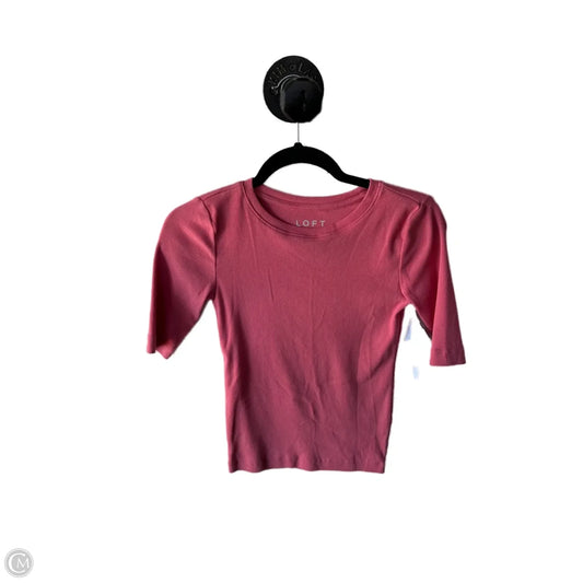 Top Short Sleeve Basic By Loft In Pink, Size: Xs
