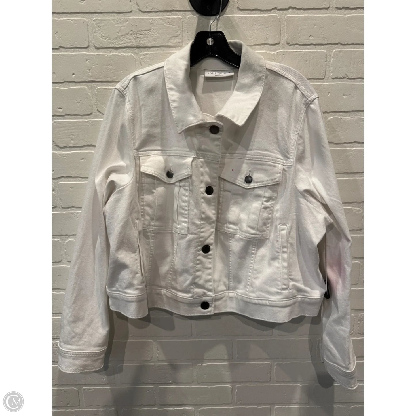 Jacket Denim By Lane Bryant In White Denim, Size: 2x
