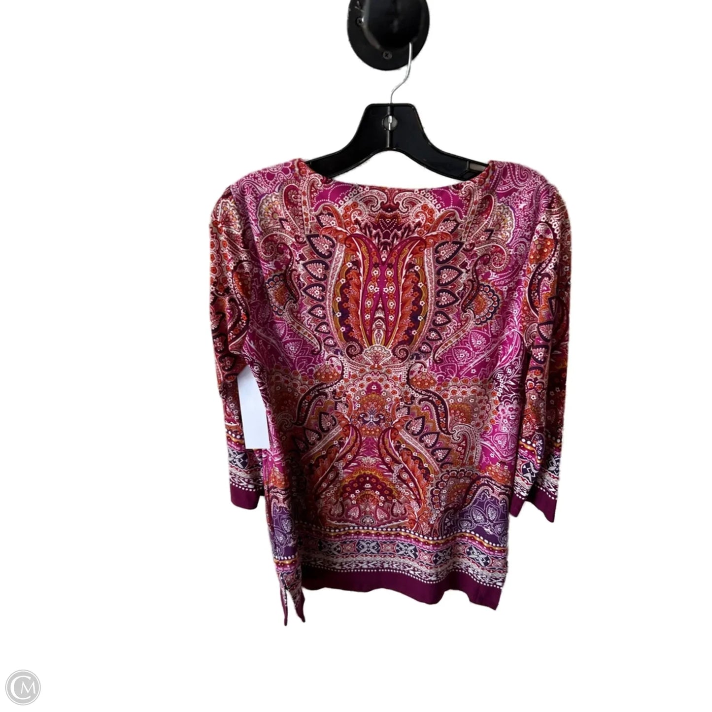 Tunic 3/4 Sleeve By Dressbarn In Orange & Pink, Size: S