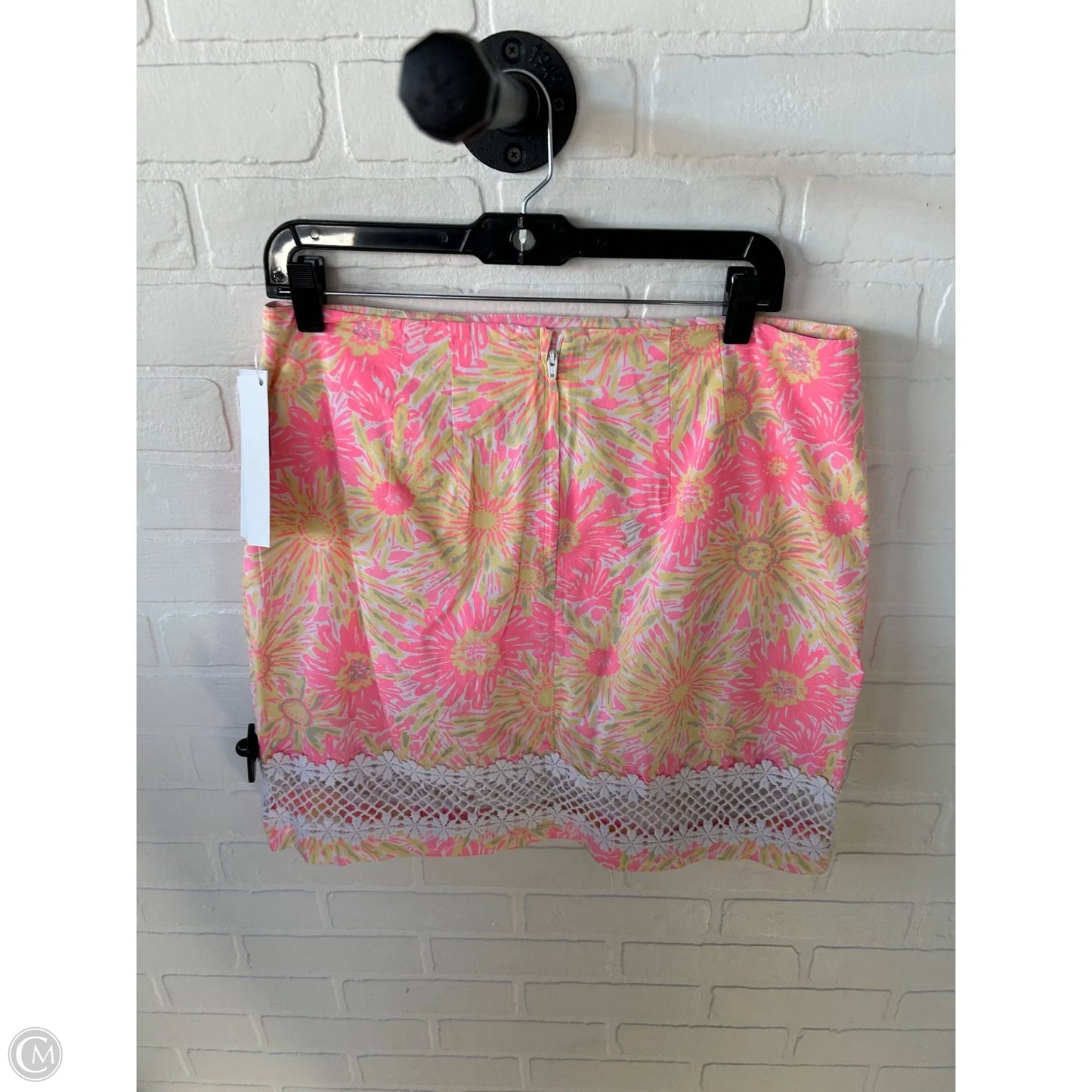 Skirt Designer By Lilly Pulitzer In Pink & Yellow, Size: 12