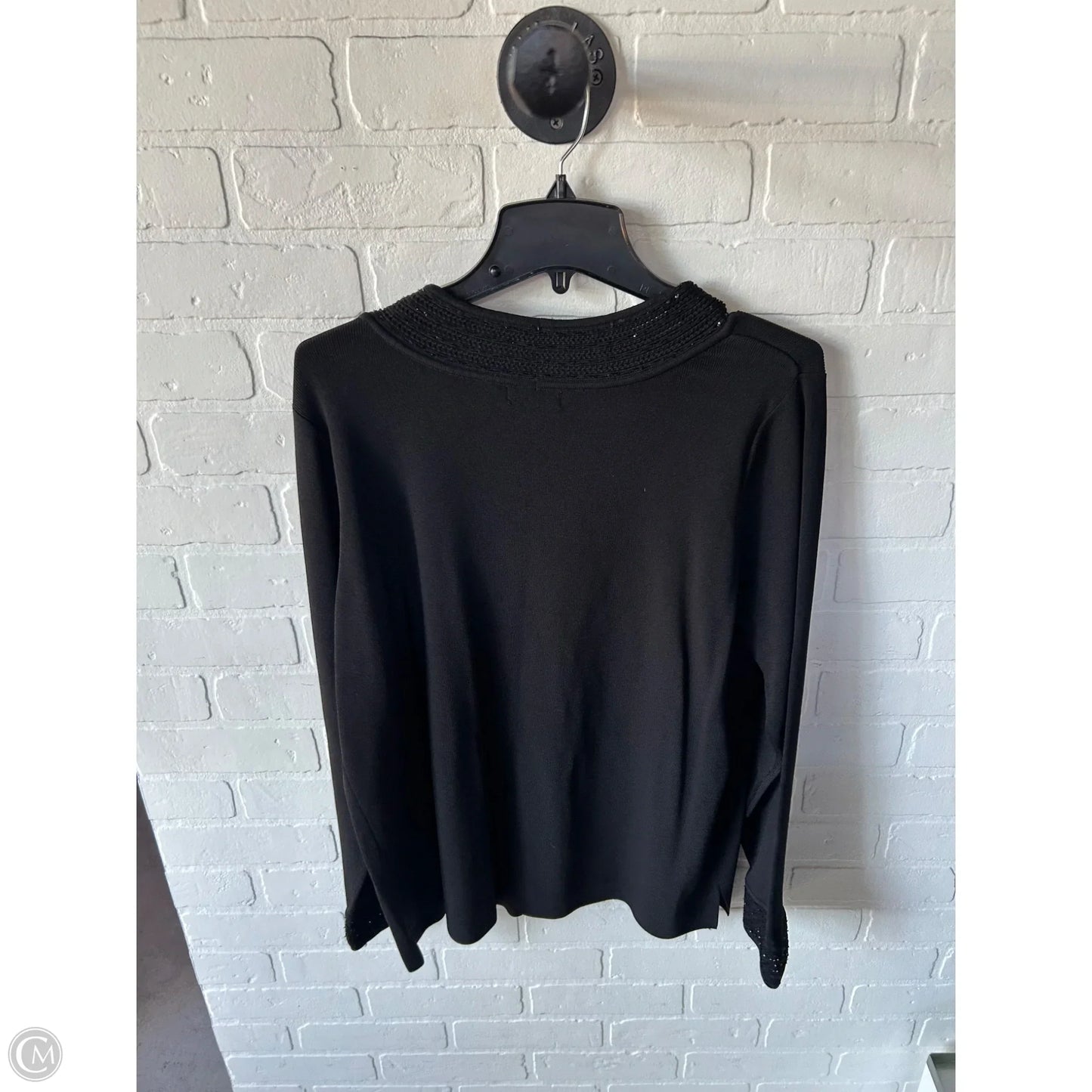 Sweater Cardigan By Clothes Mentor In Black, Size: 3x