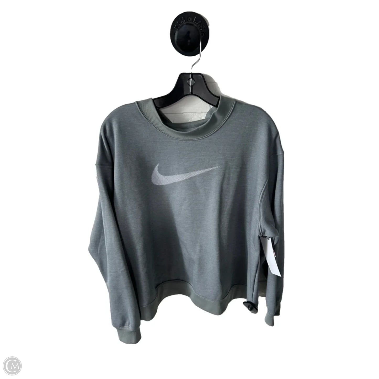 Sweatshirt Crewneck By Nike In Grey, Size: 1x