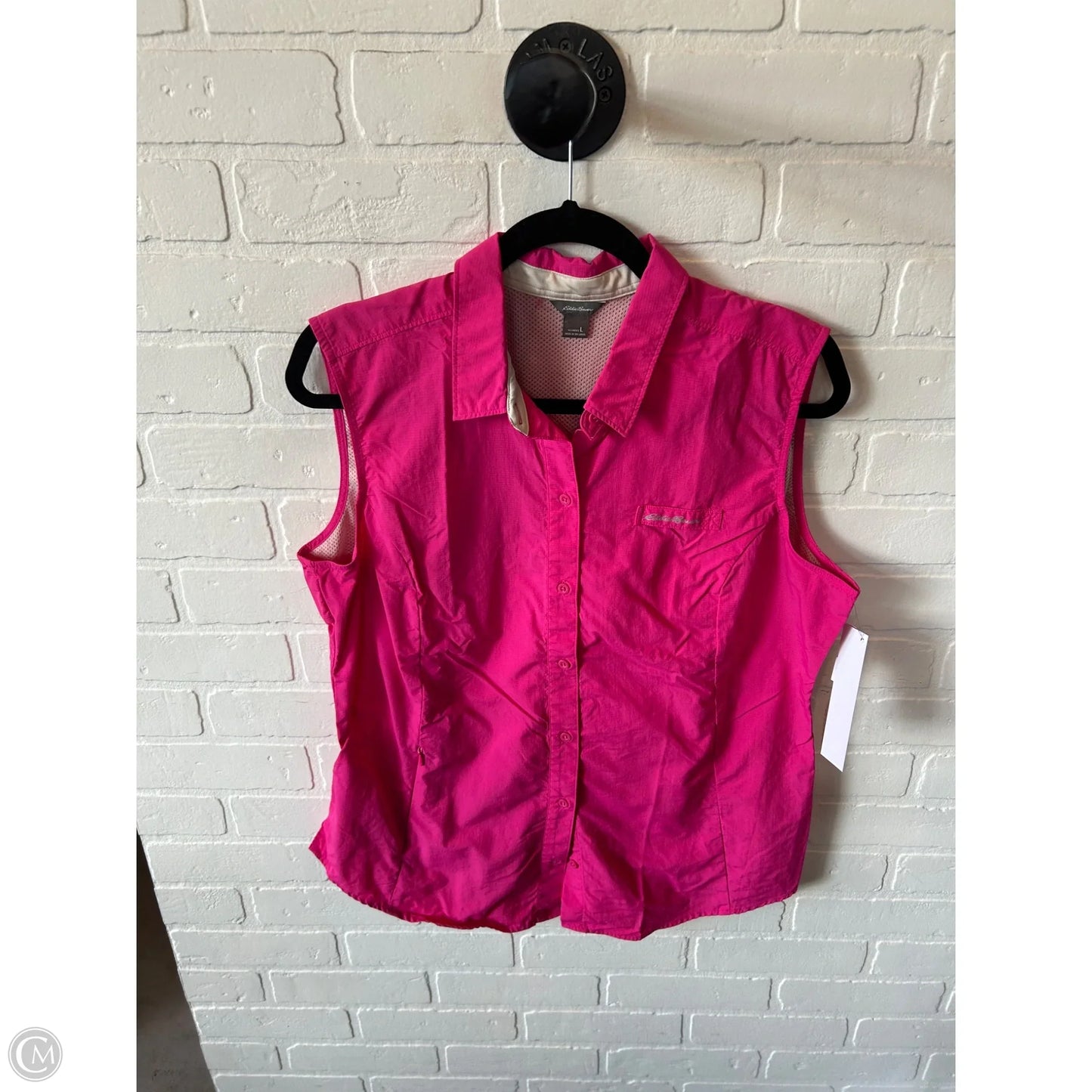 Top Sleeveless By Eddie Bauer In Pink, Size: L