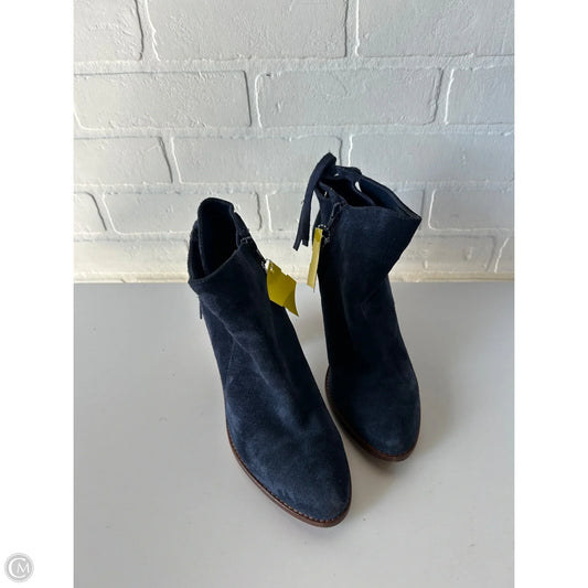 Boots Ankle Heels By Vince Camuto In Blue & Tan, Size: 7