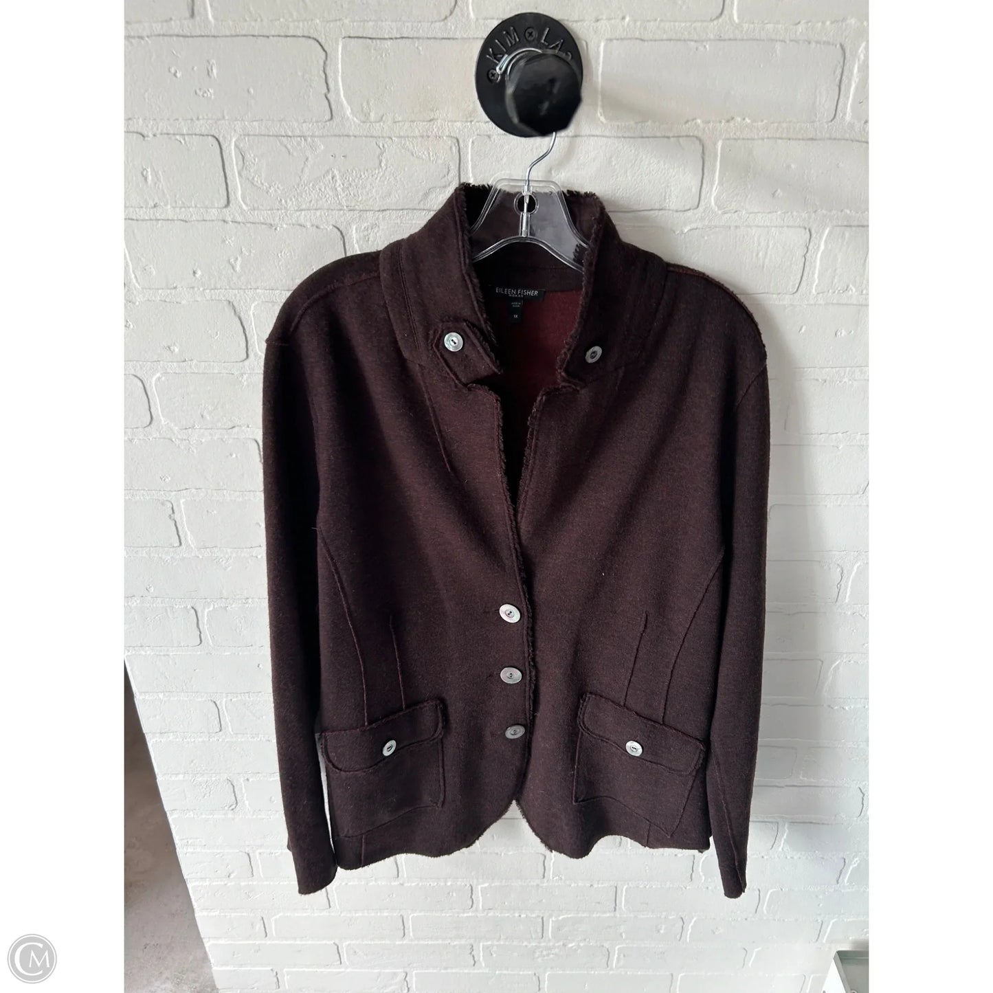 Blazer By Eileen Fisher In Brown, Size: 1x