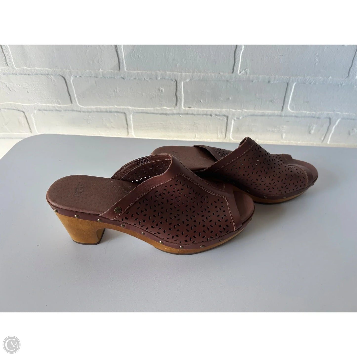 Sandals Heels Block By Ugg In Brown, Size: 7