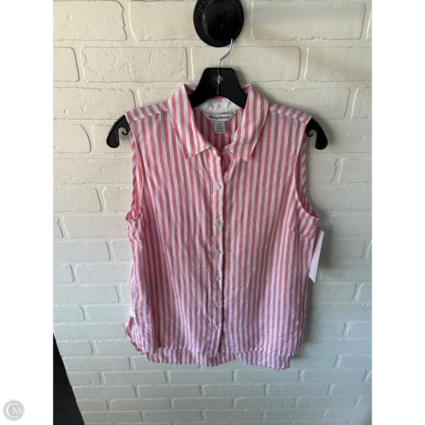 Top Sleeveless By Tommy Bahama In Pink & White, Size: S
