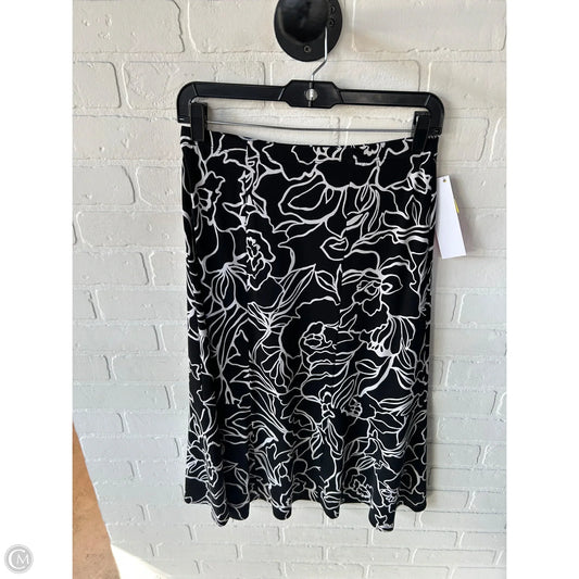 Skirt Midi By Chicos In Black & White, Size: 4