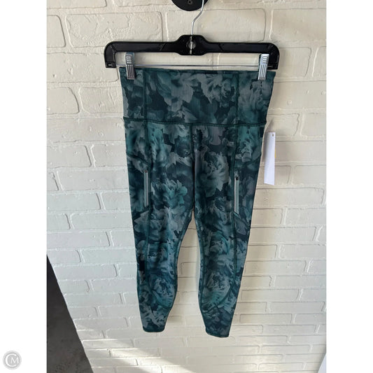 Athletic Pants By Athleta In Green & Grey, Size: 0