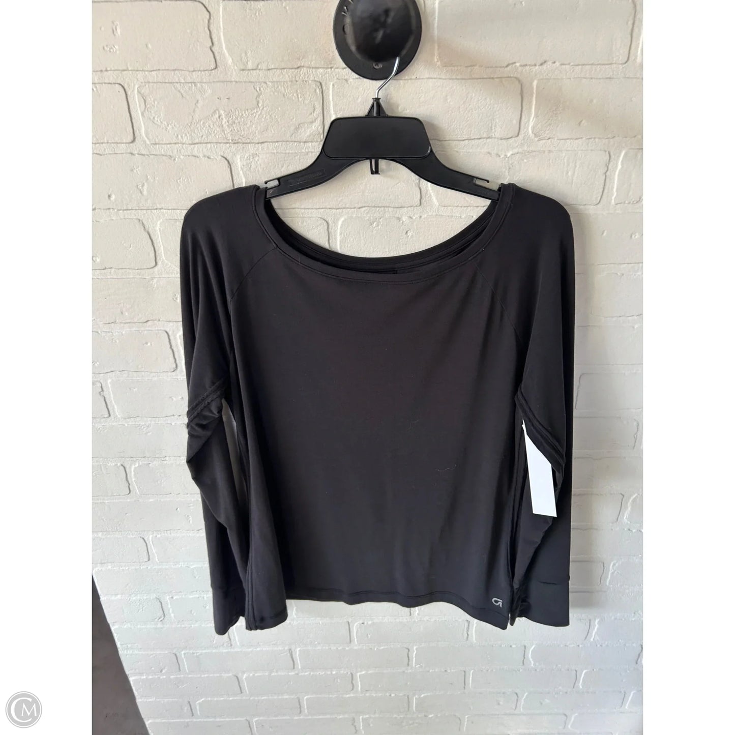 Athletic Top Long Sleeve Crewneck By Gapfit In black, Size: L