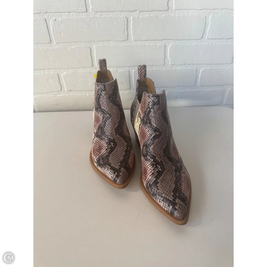 Boots Ankle Heels By Dolce Vita In Snakeskin Print, Size: 7.5