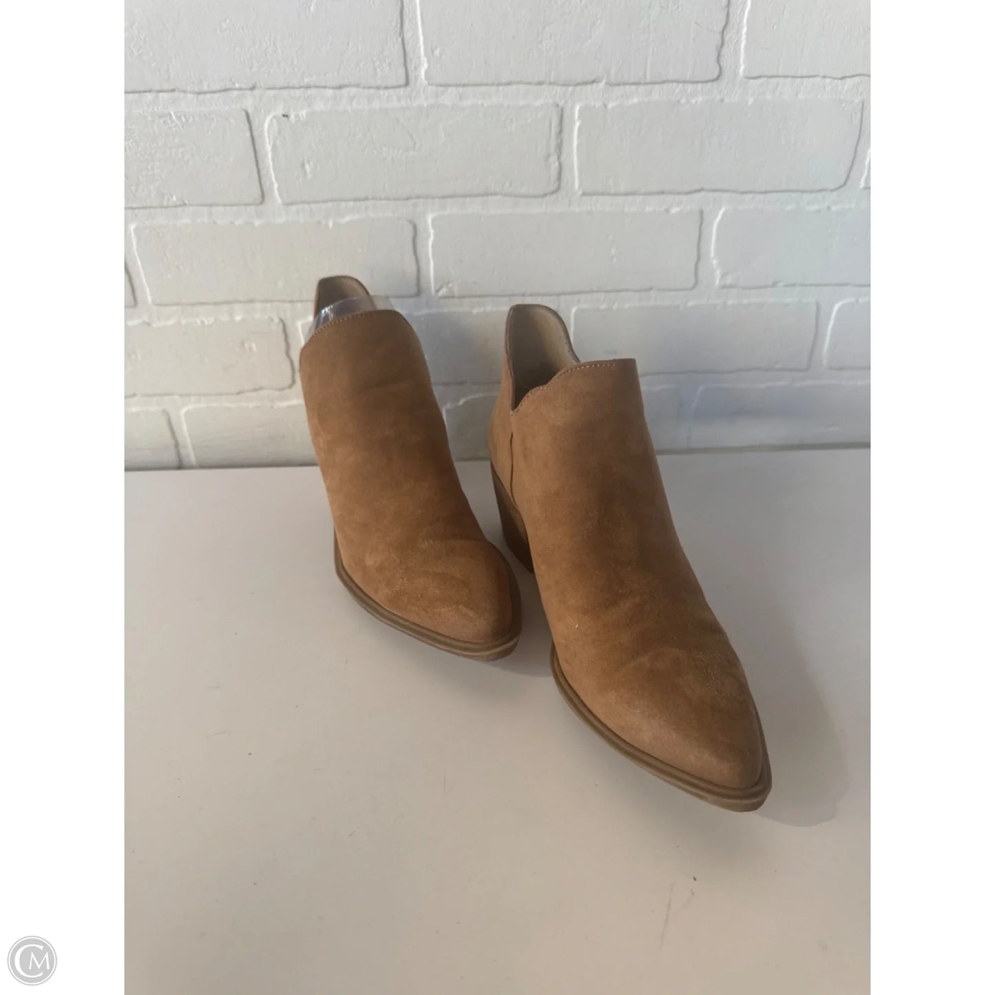 Boots Ankle Heels By Betsey Johnson In Brown, Size: 7.5