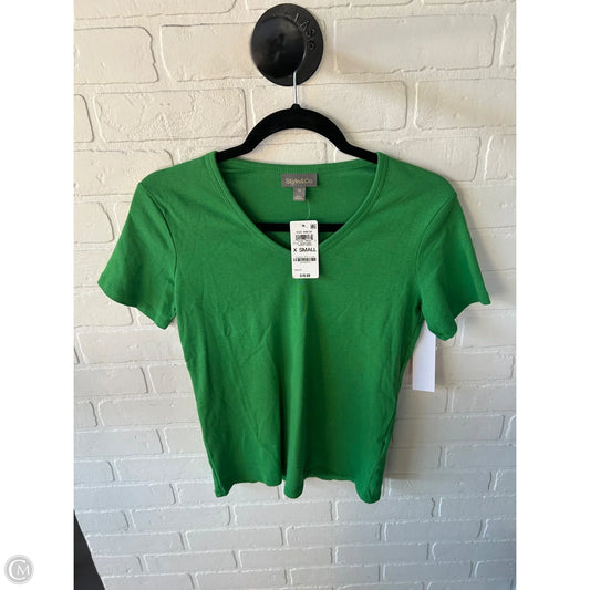 Top Short Sleeve Basic By Style And Company In Green, Size: Xs