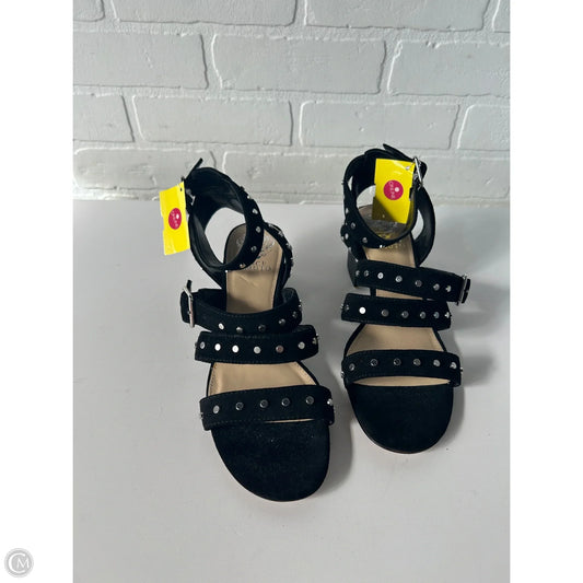 Sandals Heels Block By Vince Camuto In Black & Silver, Size: 8