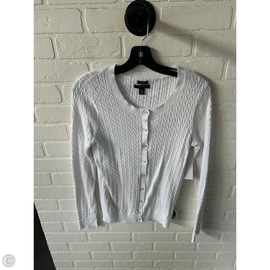 Sweater Cardigan By Tommy Hilfiger In White, Size: M