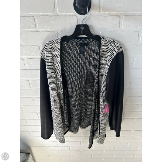 Sweater Cardigan By Inc In Black Denim, Size: L