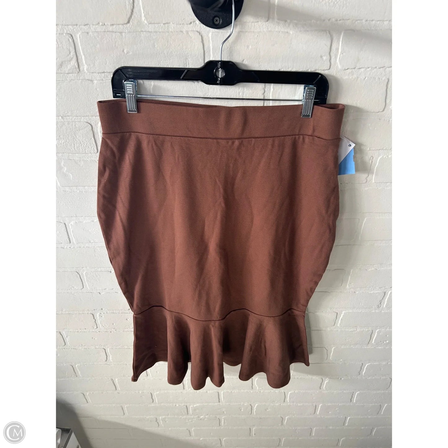 Skirt Midi By Zenana Outfitters In Brown, Size: 18
