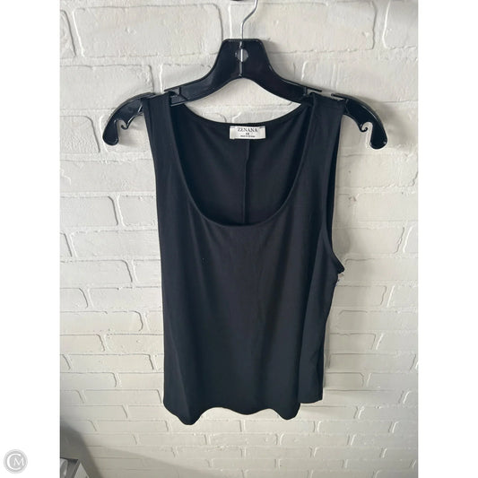 Top Sleeveless Basic By Zenana In Black, Size: 2x