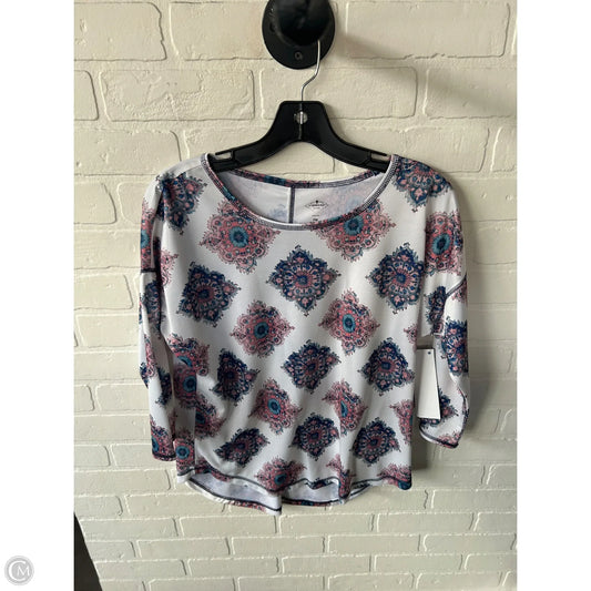 Top 3/4 Sleeve By St Johns Bay In Blue & Pink, Size: Mp