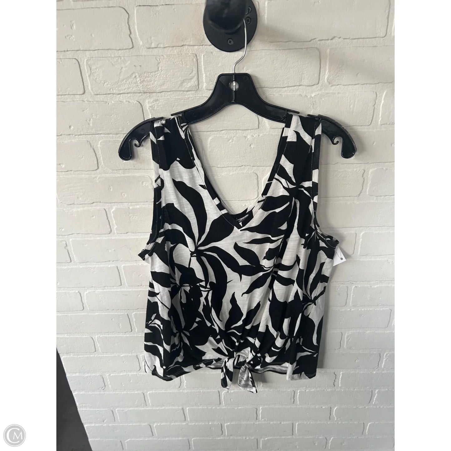 Top Sleeveless By Sanctuary In Black & White, Size: Xl
