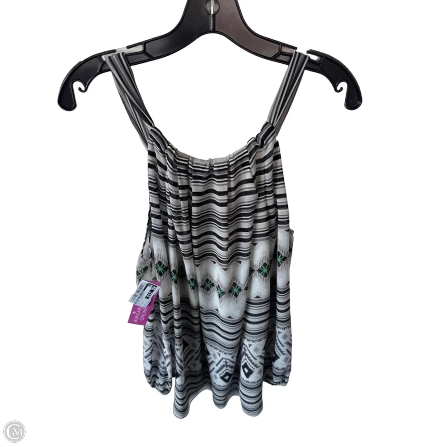 Blouse Sleeveless By Chelsea And Violet In Black & White, Size: M