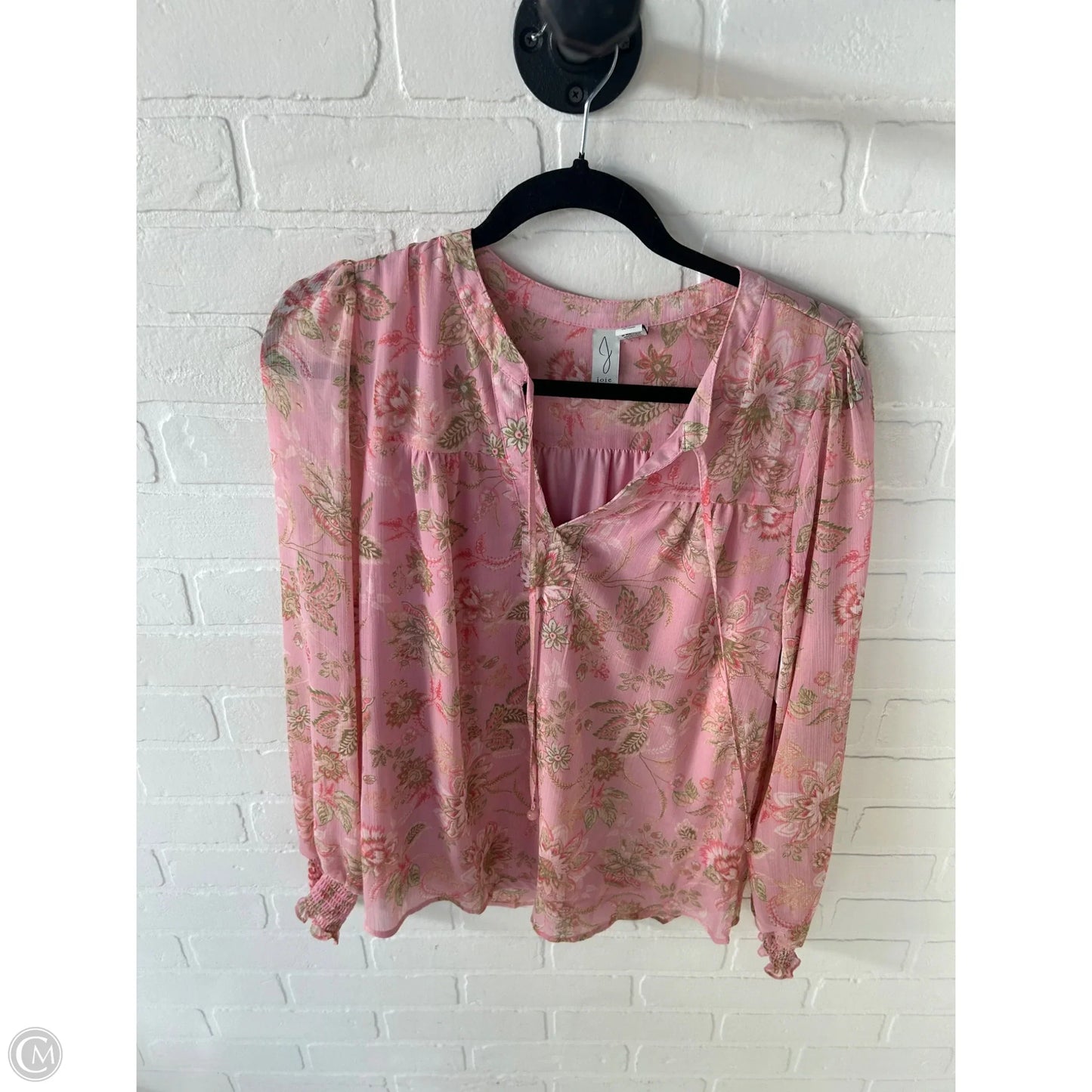 Top Long Sleeve By Joie In Pink, Size: S