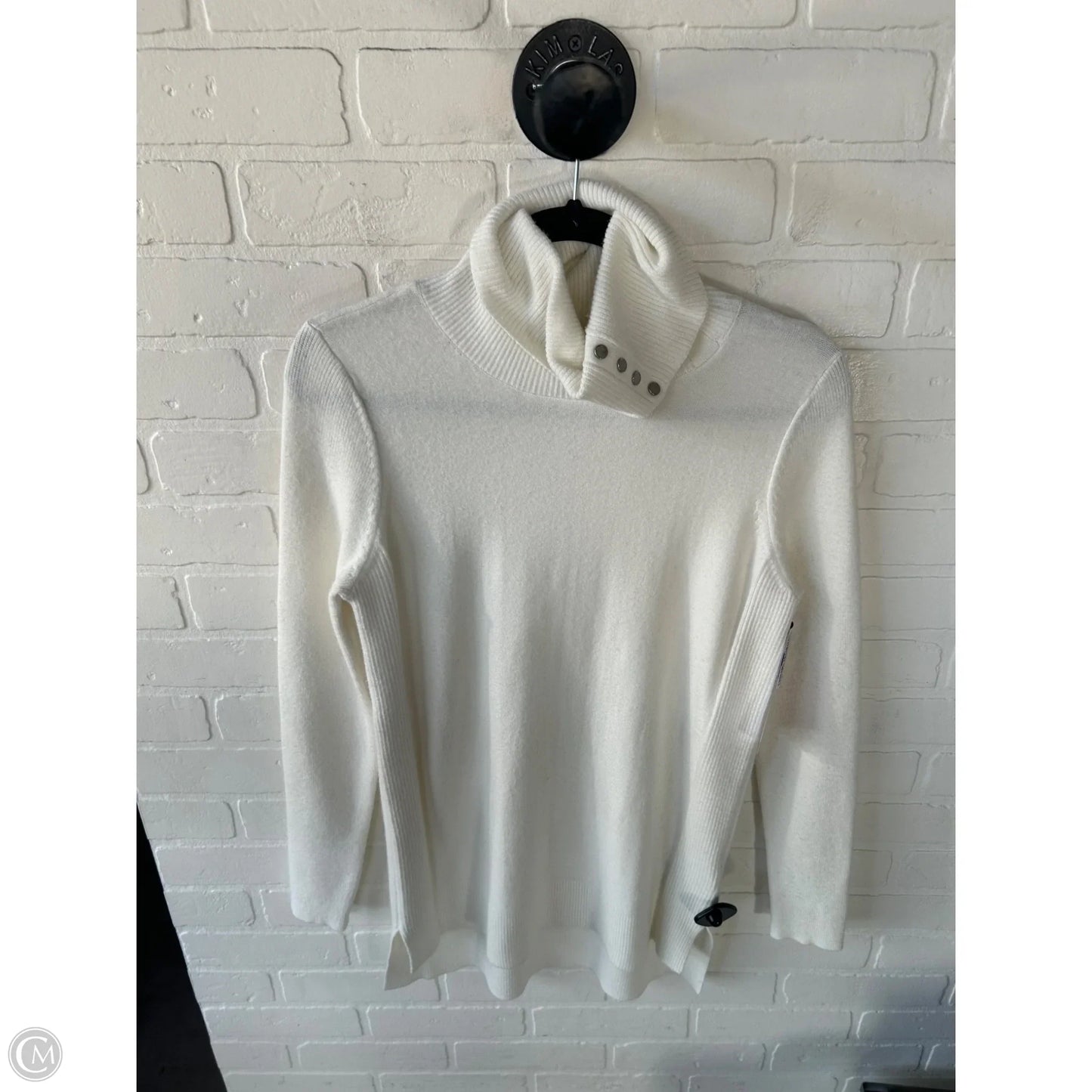 Sweater By Calvin Klein In Ivory, Size: M