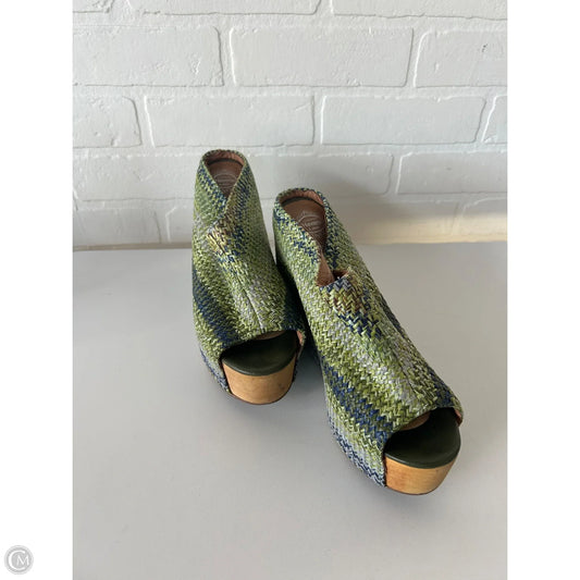 Sandals Heels Wedge By Jeffrey Campbell In Green, Size: 9.5