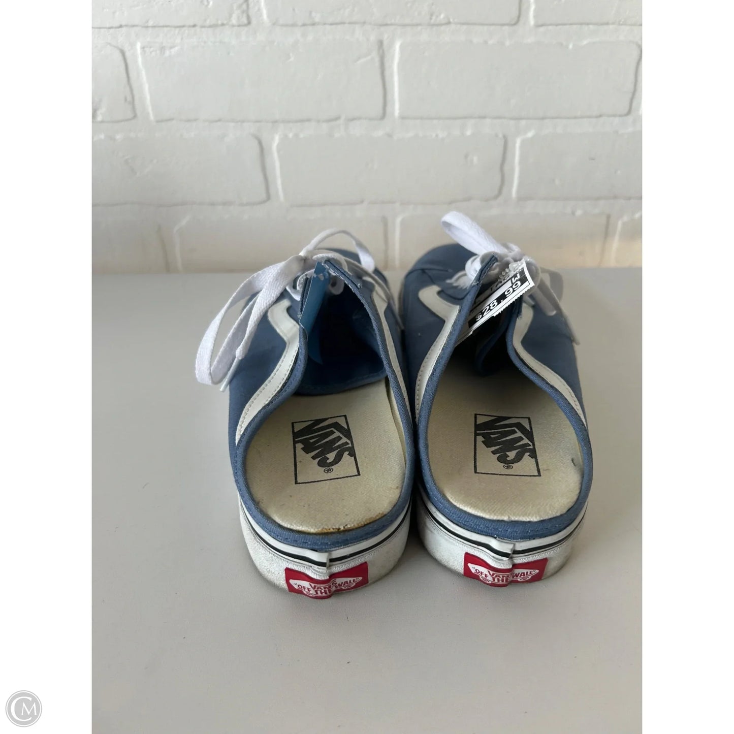 Shoes Sneakers By Vans In Blue & White, Size: 10