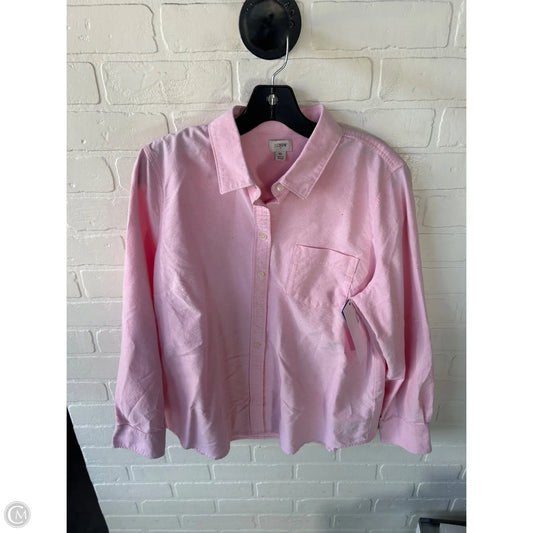 Top Long Sleeve By J. Crew In Pink, Size: Xl