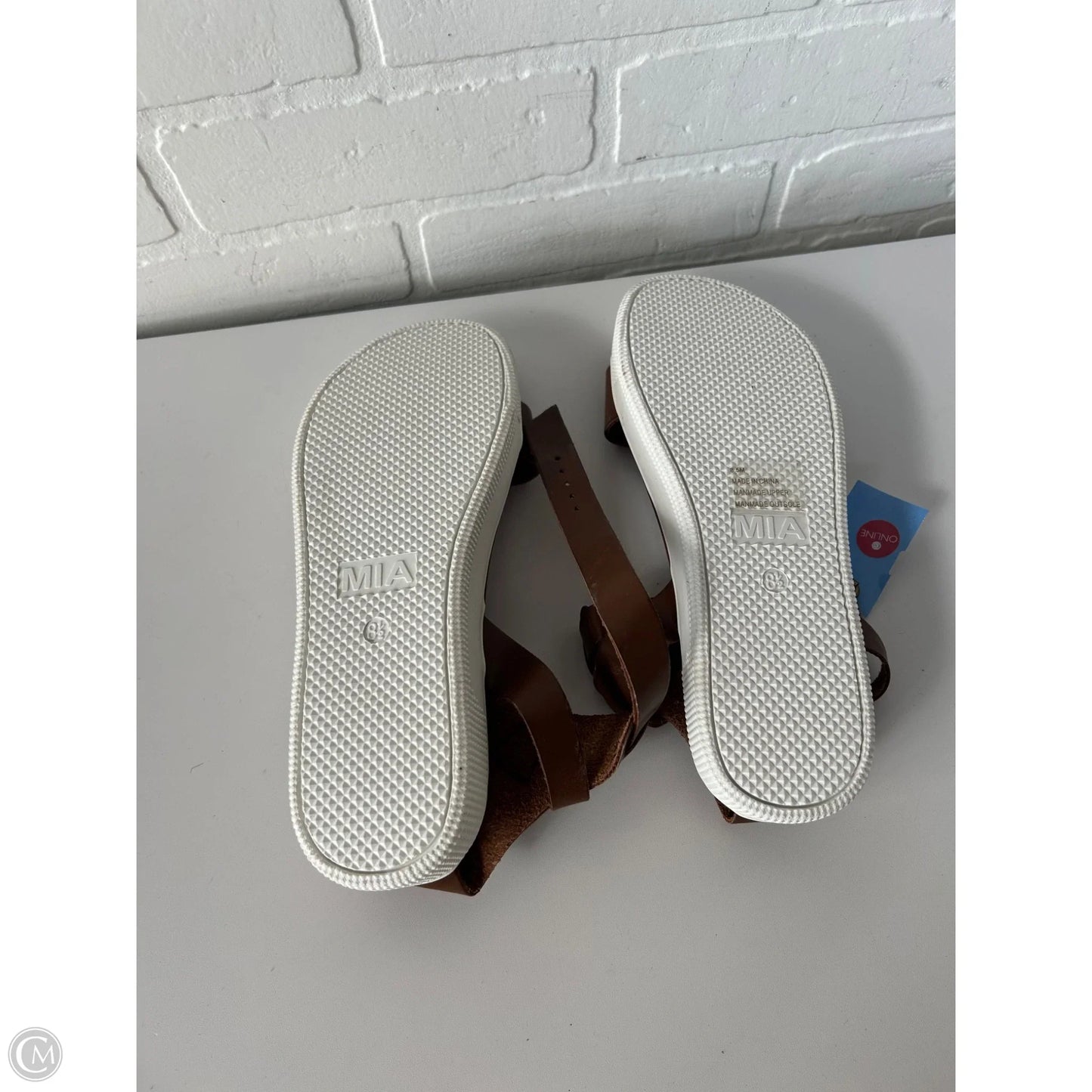 Sandals Flats By Mia In Brown & White, Size: 8.5