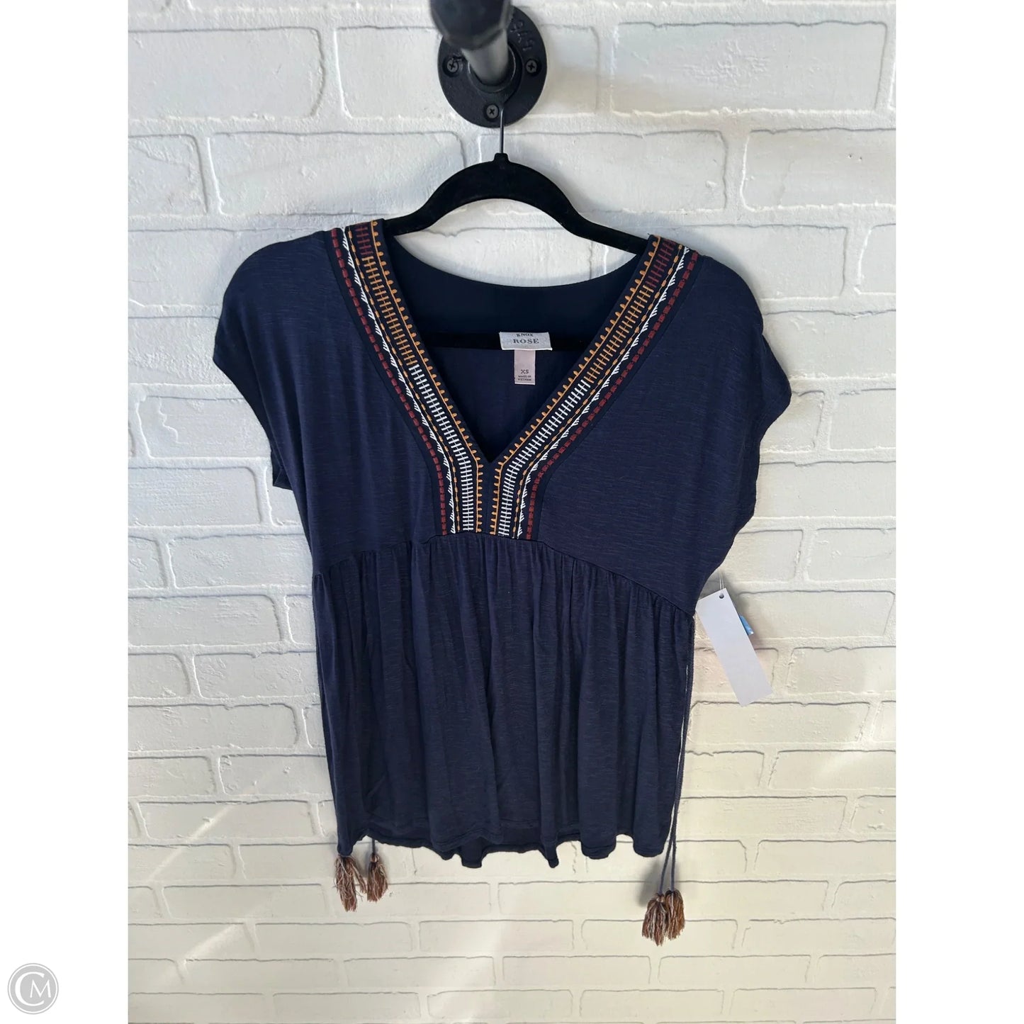 Top Sleeveless By Knox Rose In Blue & Orange, Size: Xs