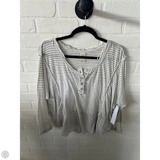 Top Long Sleeve By We The Free In Cream & Grey, Size: Xs