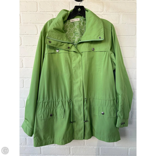 Jacket Windbreaker By Coldwater Creek In Green, Size: 1x